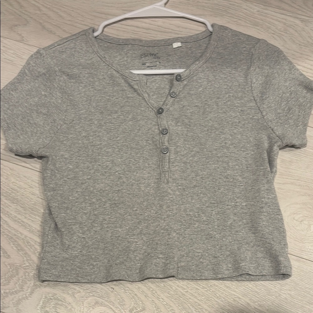 PacSun Gray Button Down Shirt